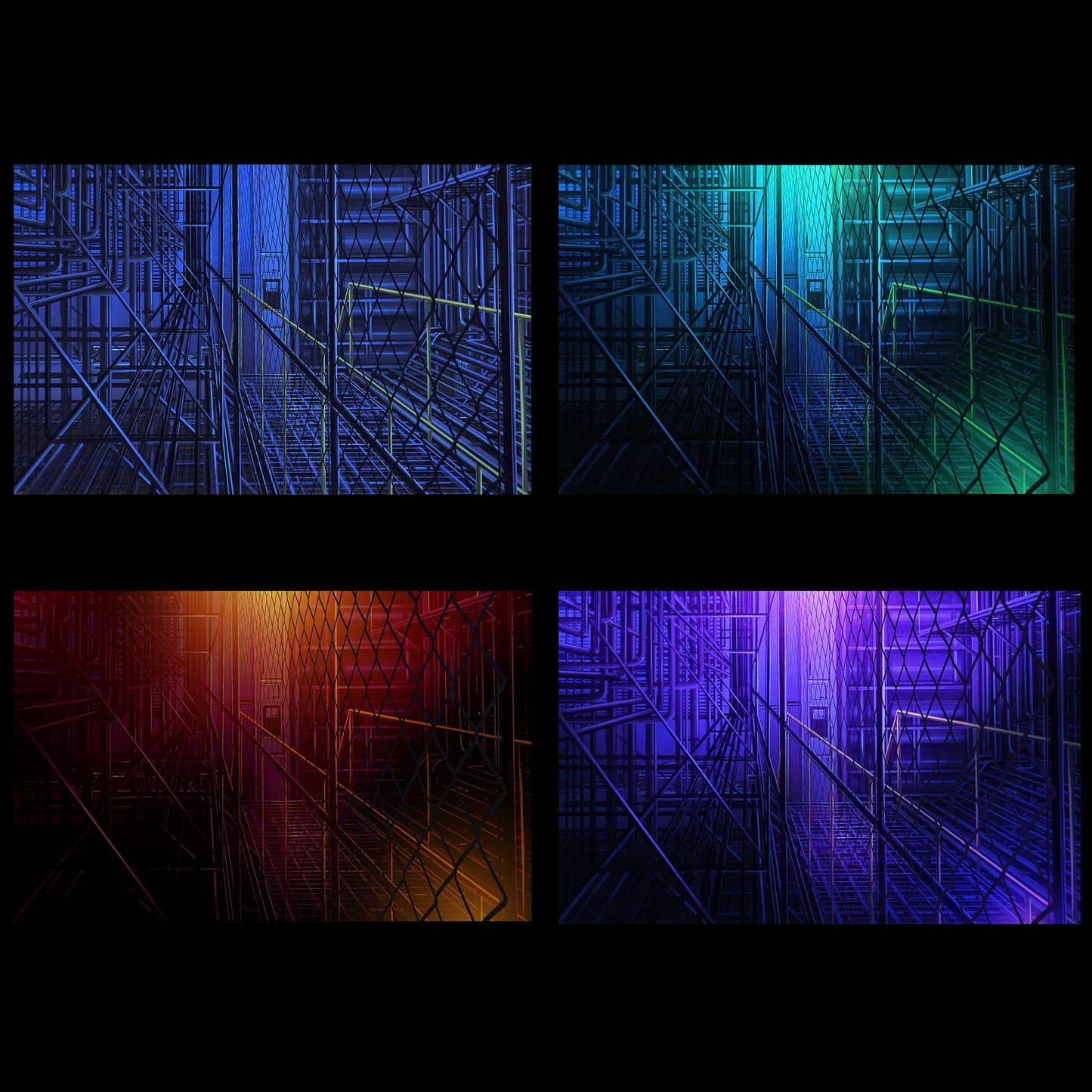 05_Catwalk (Inspection Walkway_Side) Postcard Set (4 pieces)