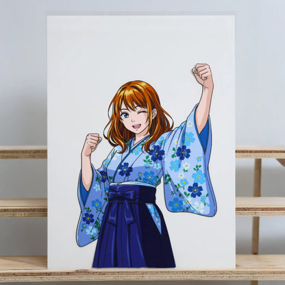 08_Hakama Girl (Blue)
